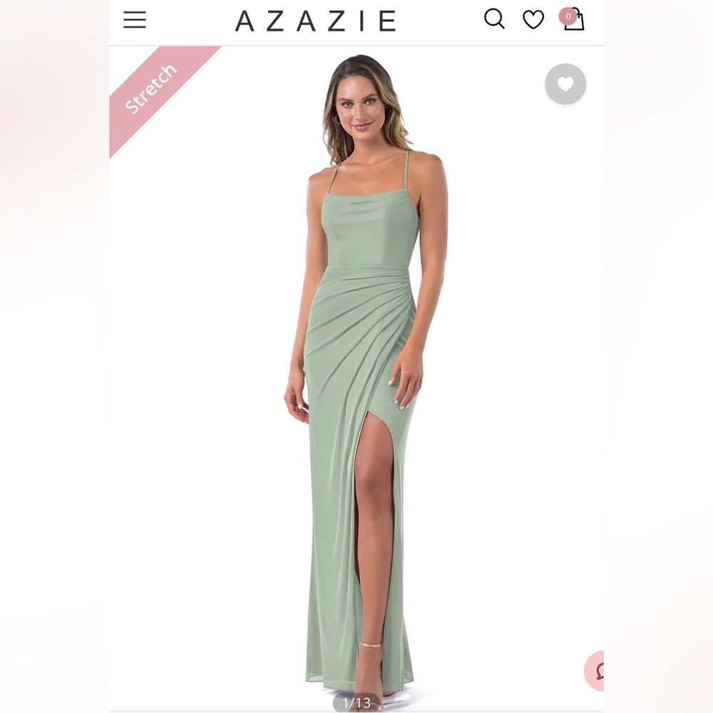 Azazie Dusty Sage Bridesmaid Dress